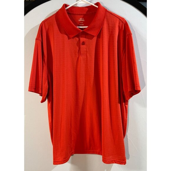 Haggar Other - Haggar Cool 18 Perfoamance Men's Polo Shirt XXL Orange Lightweight Short Sleeve